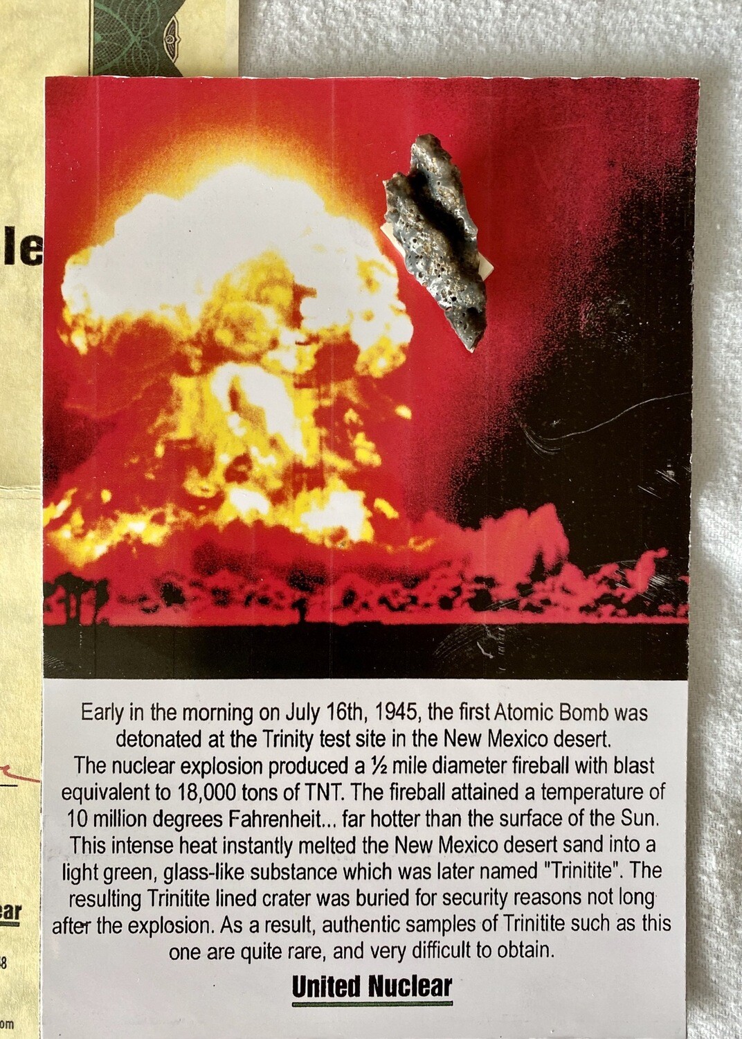 Atombomen Glas Rarität