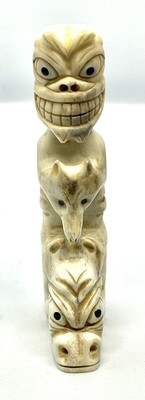 Inuit Tupilak Wolf Spirit Kraft Figur - Angstfresser