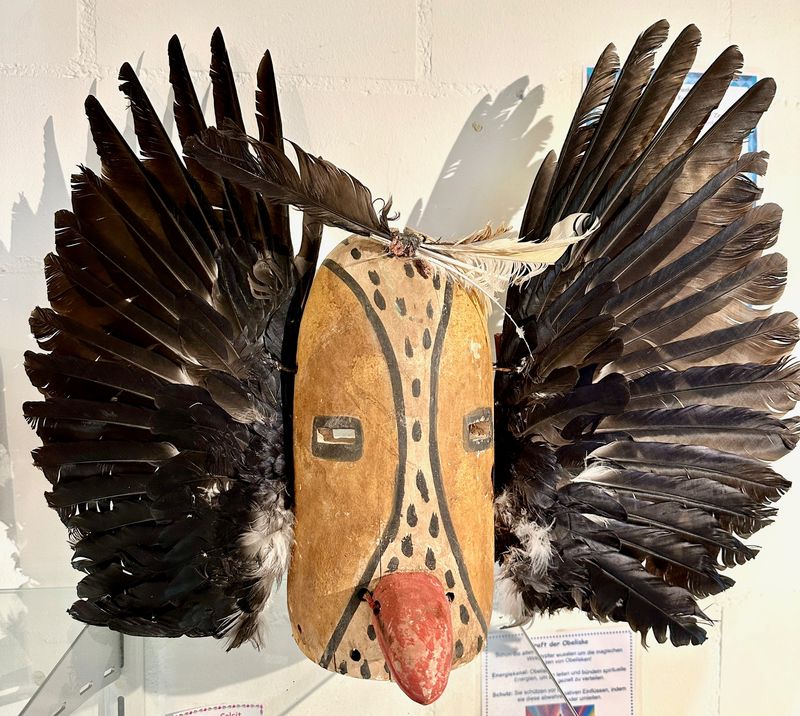 Alter Original Hopi Kachina Maske - mit Raben Flügel