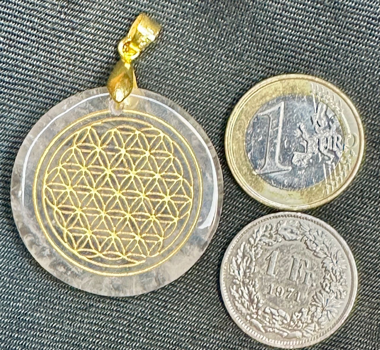 Azeztulit Stein - Blume des Lebens -Rarität