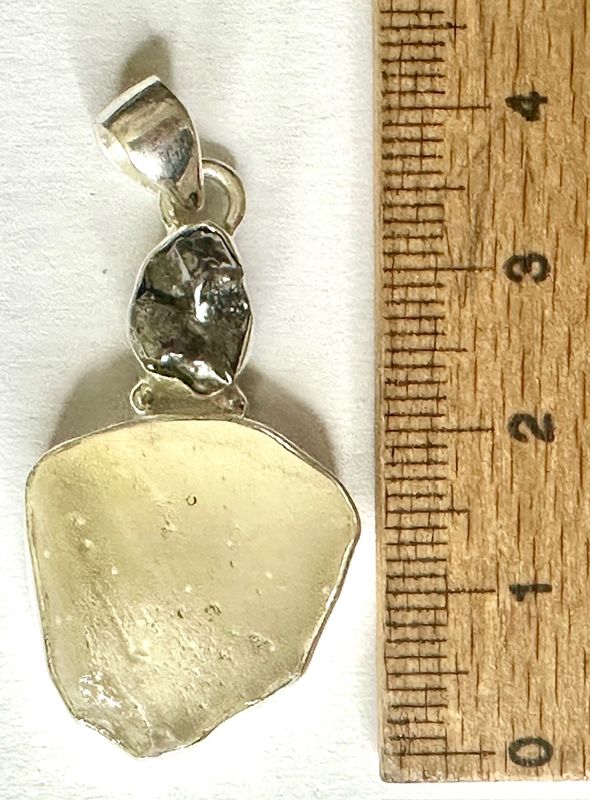 Gold Tektit und Metall Meteorit  &quot;Sternschnuppe&quot;