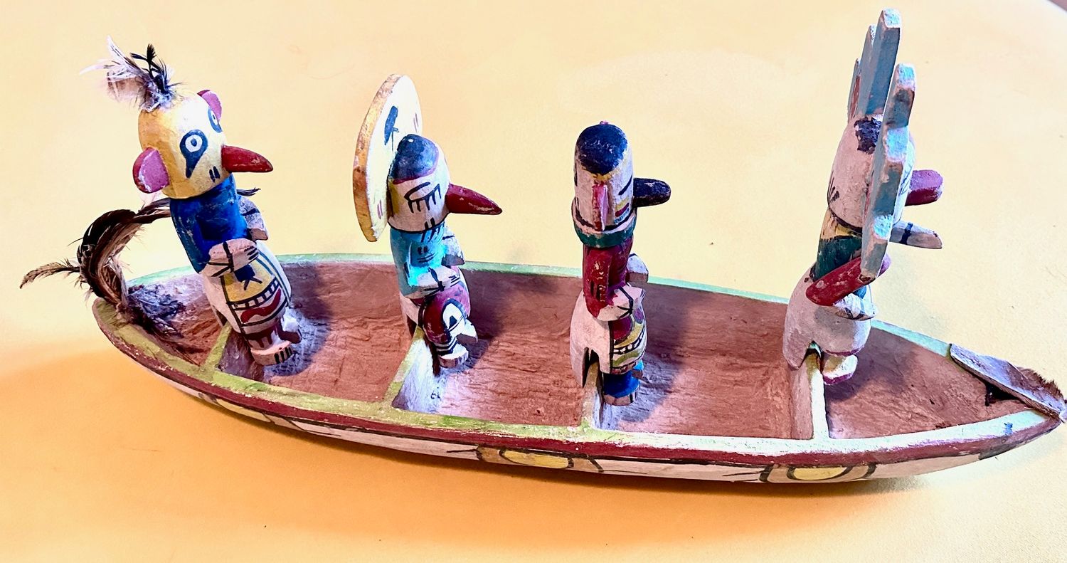 Hopi Kachina Cotton Root Wood Boot