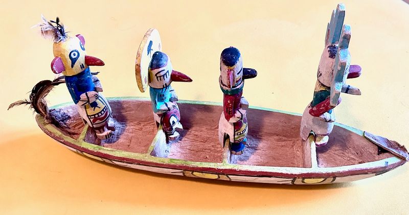 Hopi Kachina Cotton Root Wood Boot