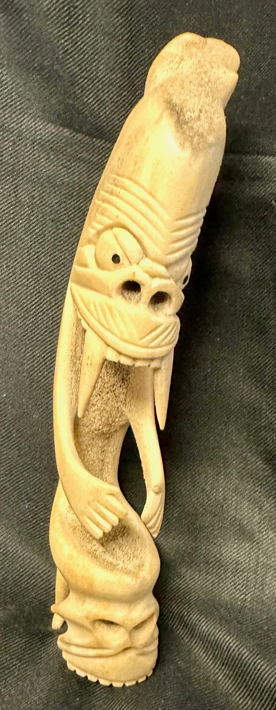 Ältere Inuit Tupilak Spirit Kraft Figur - Angstfresser - Large