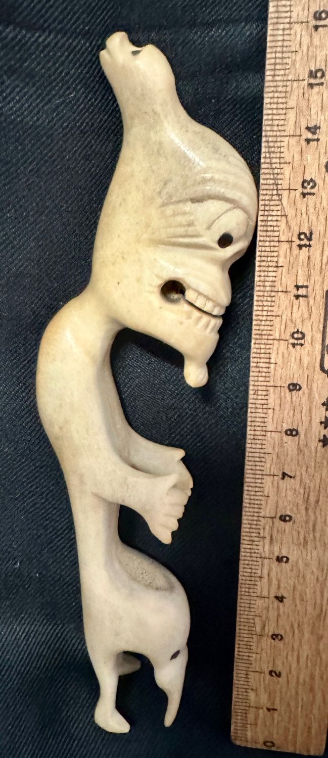 Ältere Inuit Tupilak Spirit Kraft Figur - Angstfresser - Mittel