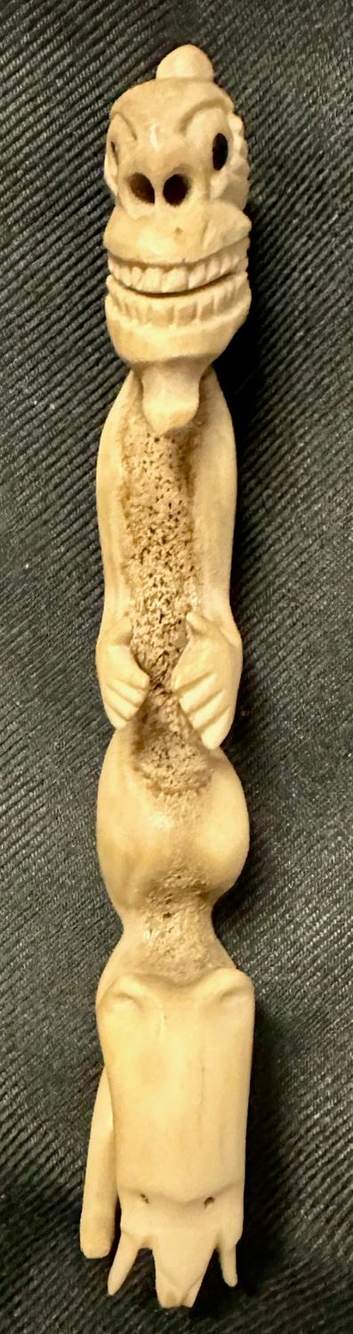 Ältere Inuit Tupilak Spirit Kraft Figur - Angstfresser - Klein