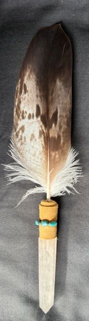 Echte Adlerfeder in Kristall -Rarität!