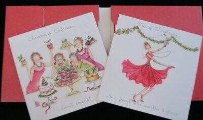 Notecard Sets - Christmas Calories and Sparkles and Shines