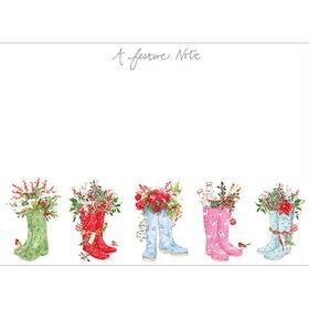 A Festive Note - Wellies (Pack of 10 Notecards)