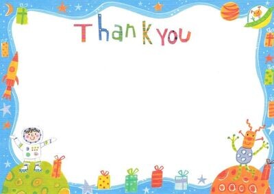 Spaceman (Pack of 10 Thank You Notecards)