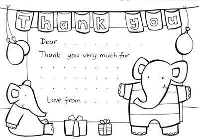Colour-In Thank You (Pack of 10 Notecards)