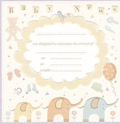 Baby Announcement (Pack of 10 Notecards)