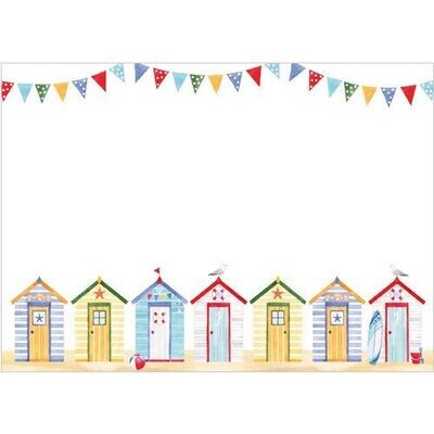 Beach Huts (Pack of 10 Notecards)