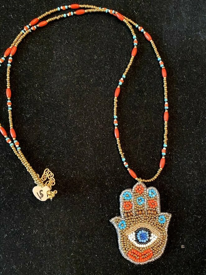 The Amani Beaded Hamsa Set