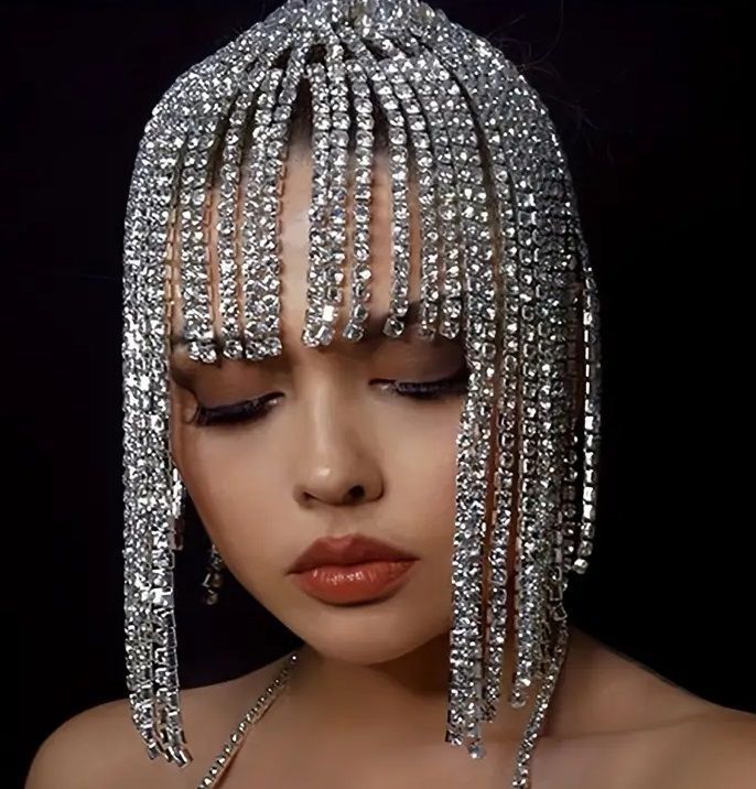 Eden Short Rhinestone Headpiece