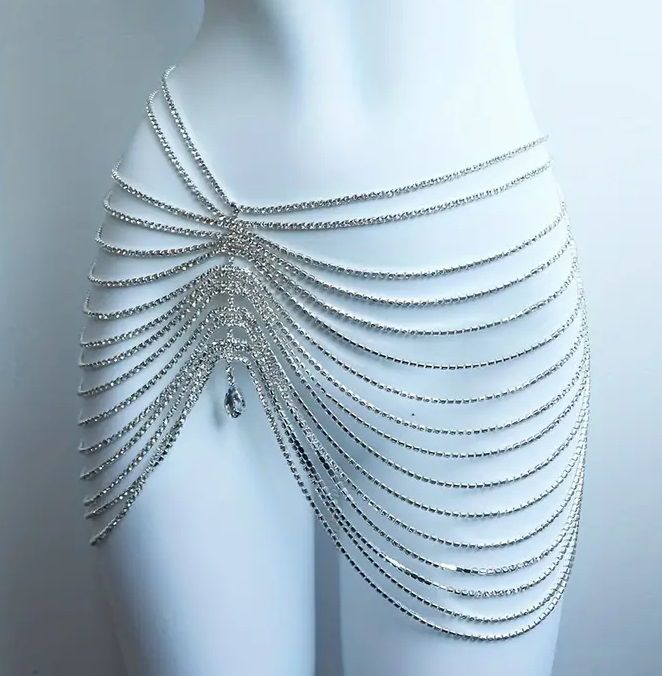Mirella Draped Rhinestone Belt