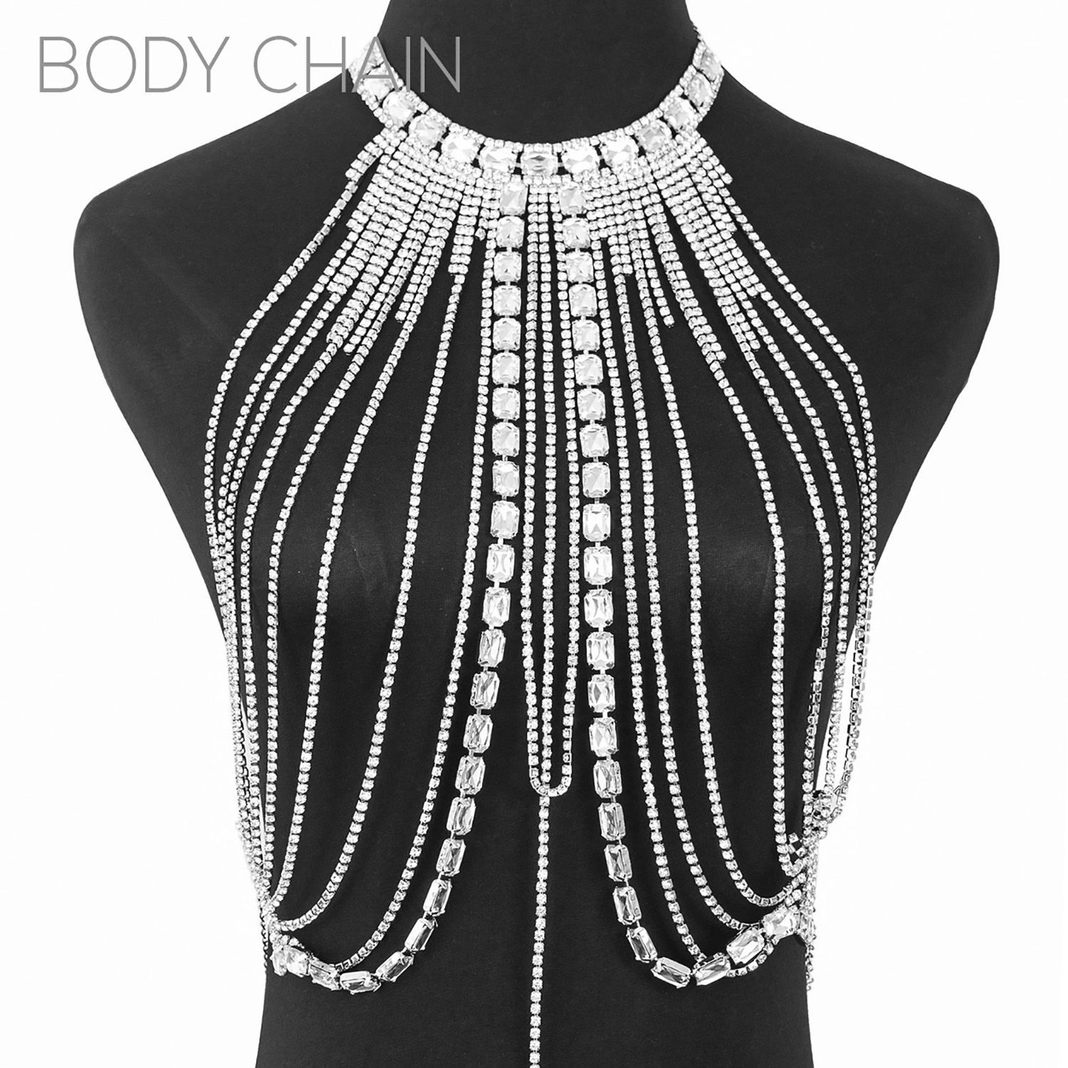 The Ursula Rhinestone Body Chain Necklace