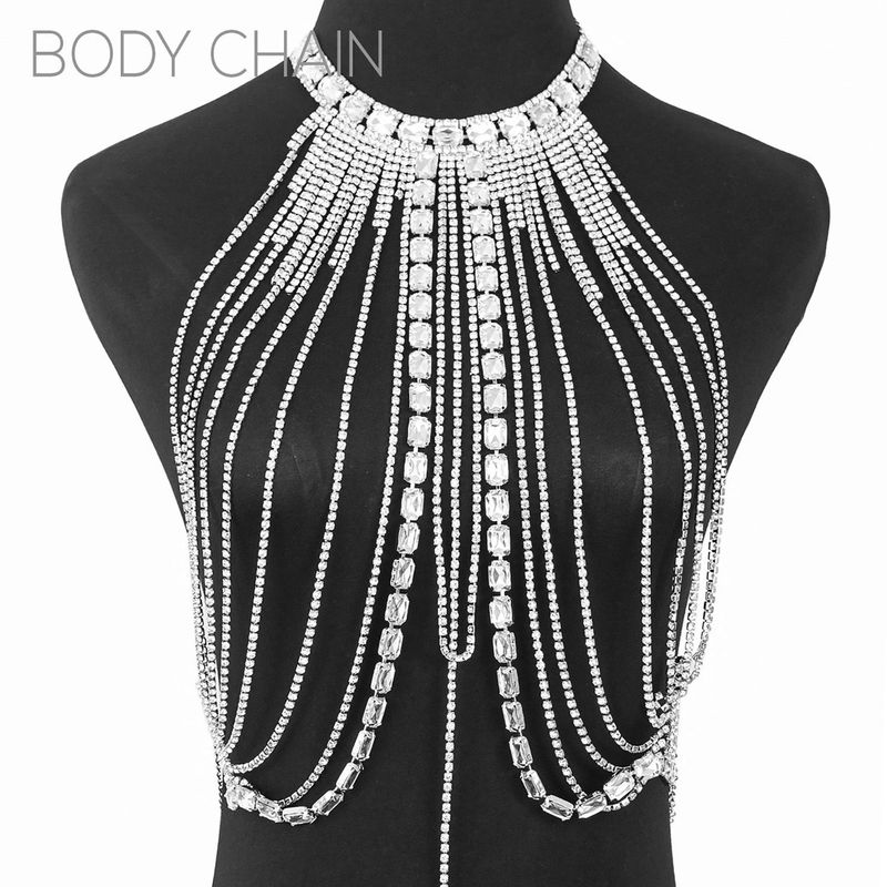 The Ursula Rhinestone Body Chain Necklace