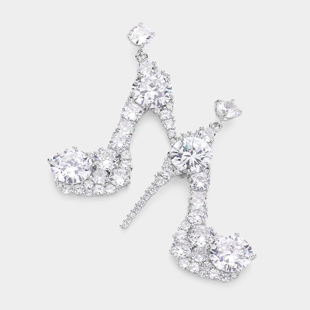 Misty Cubic Zirconia Stiletto Earrings