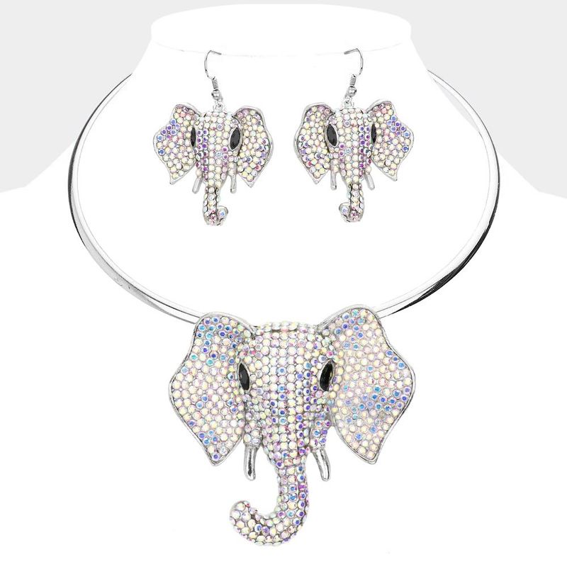 The Winifred Rhinestone Elephant  Set
