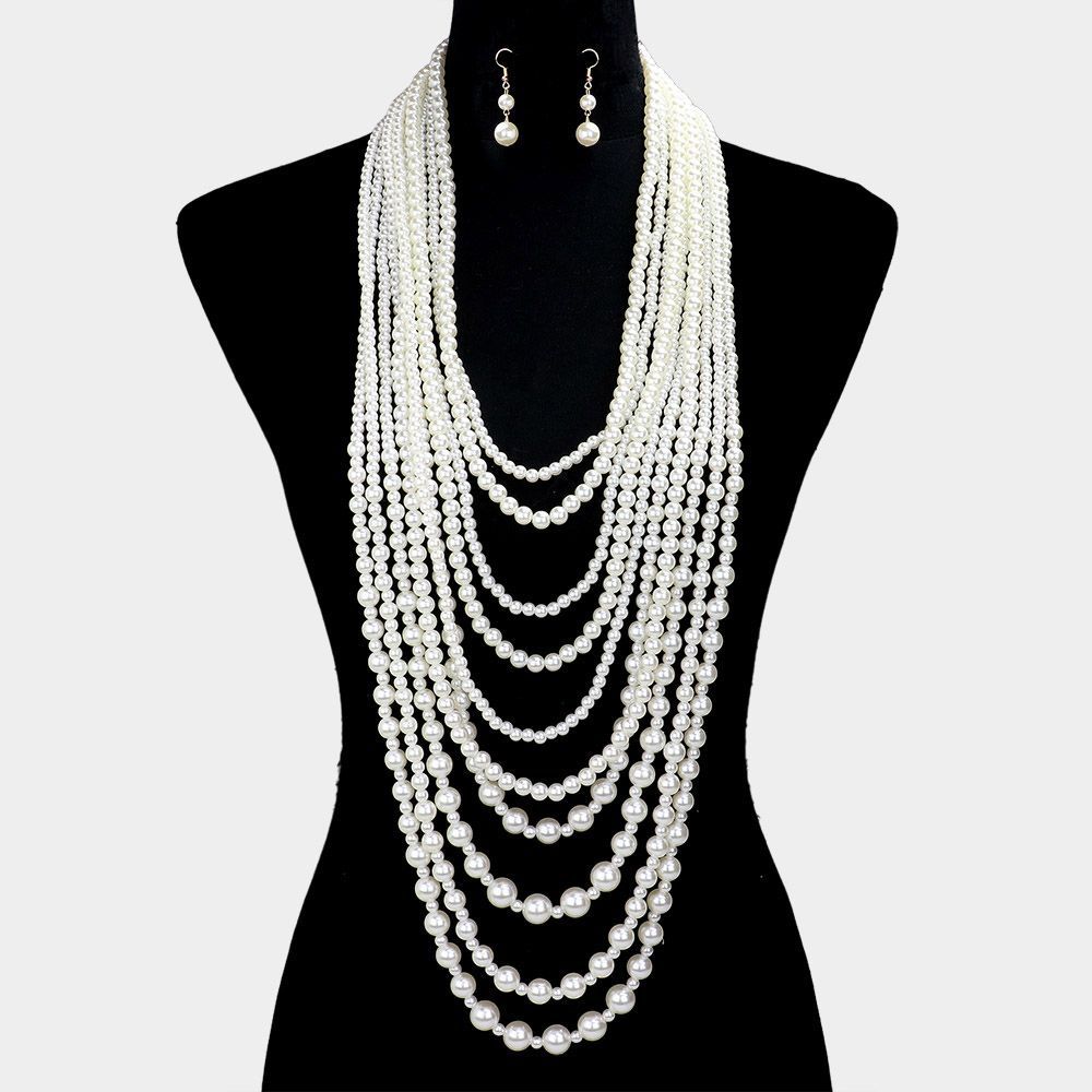 Agatha Multi-Strand Pearl Necklace Set Agatha Multi-Strand Pearl Necklace Set