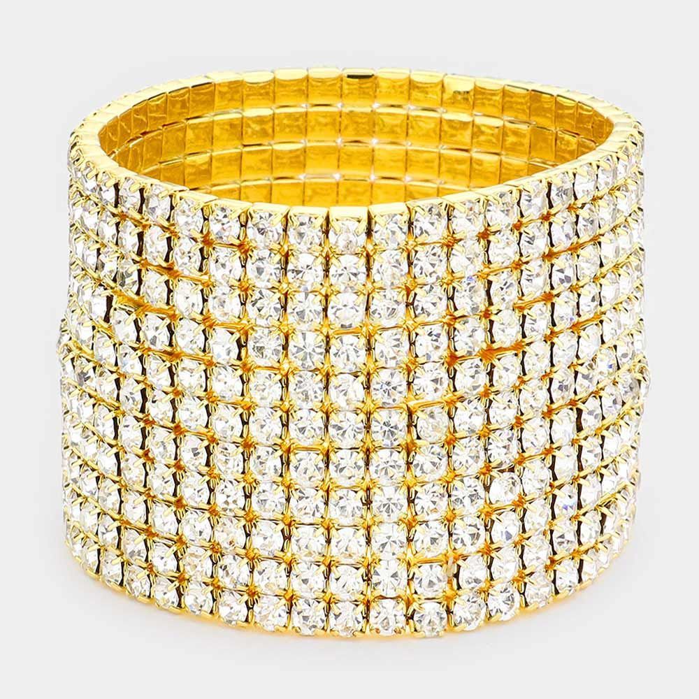 The Artemis 11-Row Rhinestone Bracelet The Artemis 11-Row Rhinestone Bracelet
