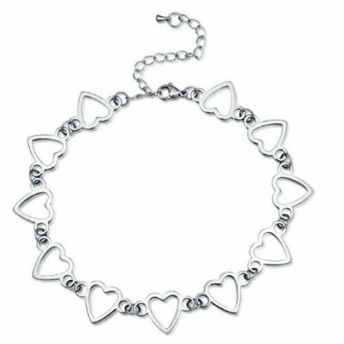 Stainless Steel Love Heart Choker Necklace