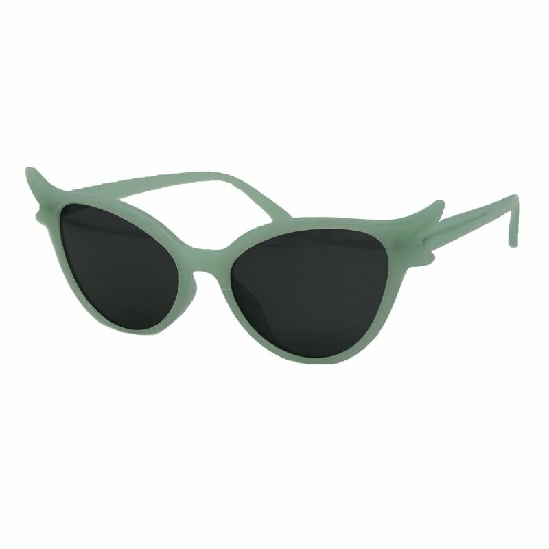 Amelia Cat Eye Vintage Look Sunglasses-  Mint Green