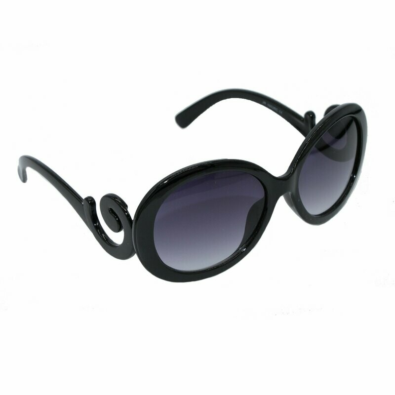 Round Over sized Tiffany Sunglasses- Black