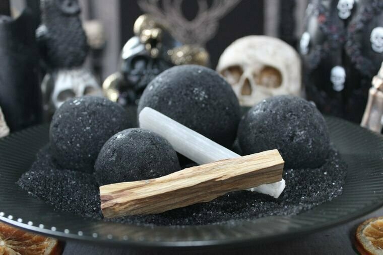 Cures & Curses Volcanic Lava Salt  Bath Bomb