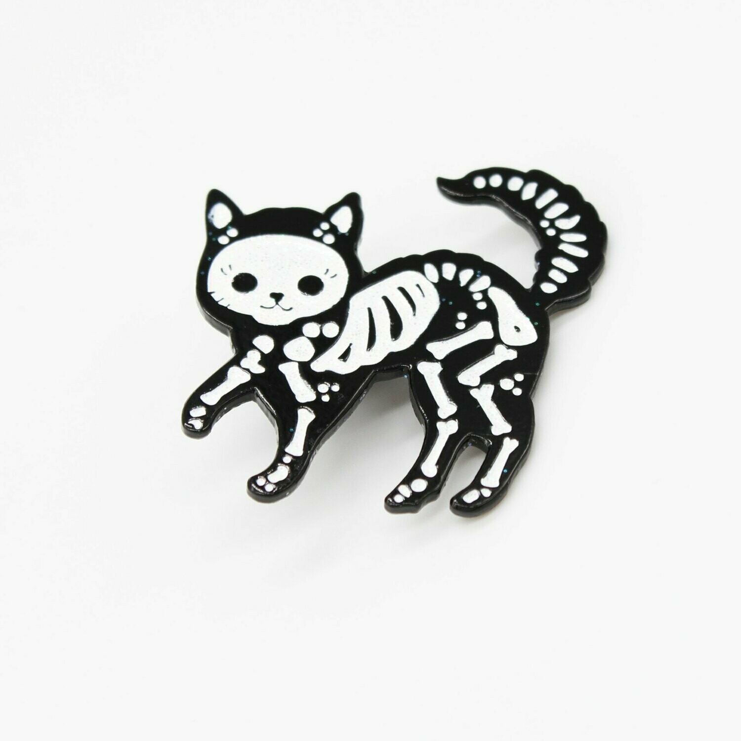 Skeleton Kitty Enamel Pin