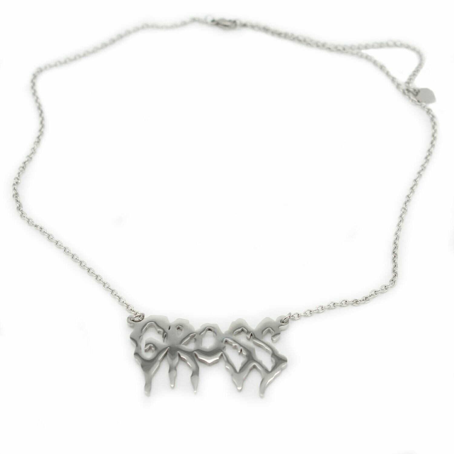 Stainless Steel GROSS Pendant Necklace
