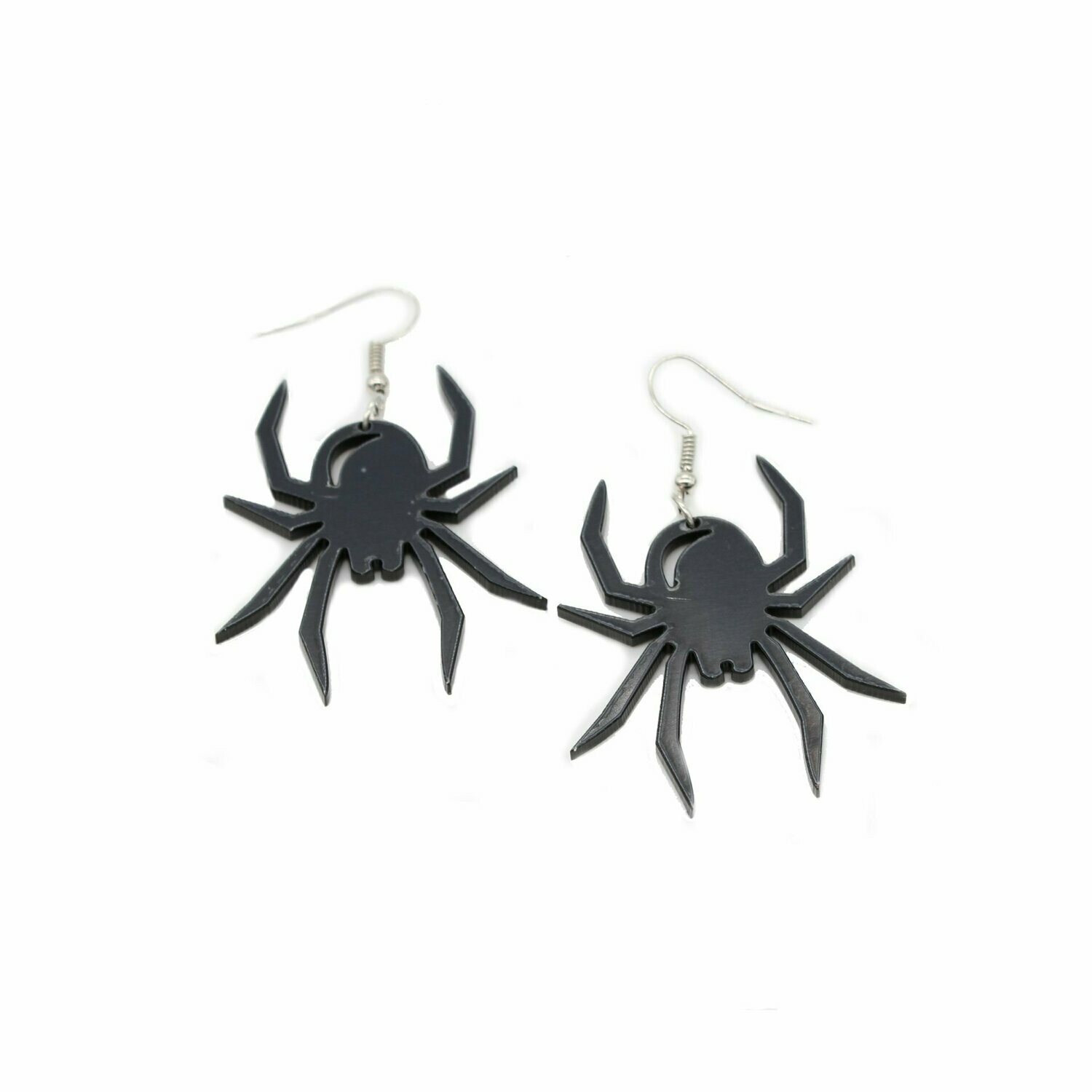 Black Acrylic Spider Earrings