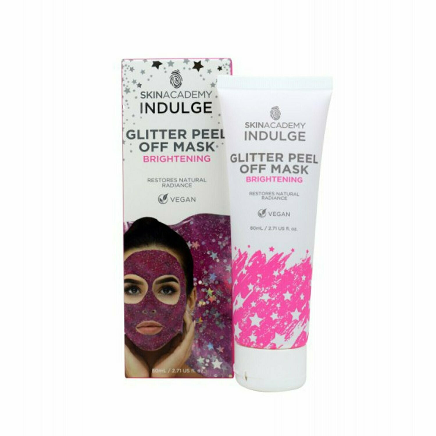 Skin Academy Indulge Brightening Glitter Peel Off Mask