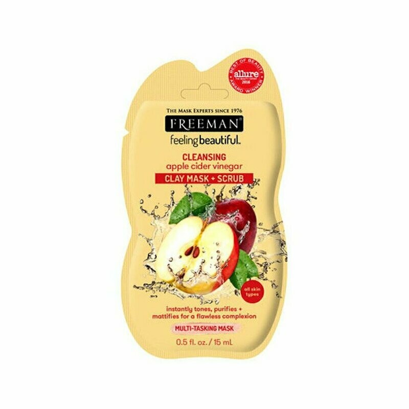 Freeman Cleansing Apple Cider Vinegar Clay Mask + Scrub