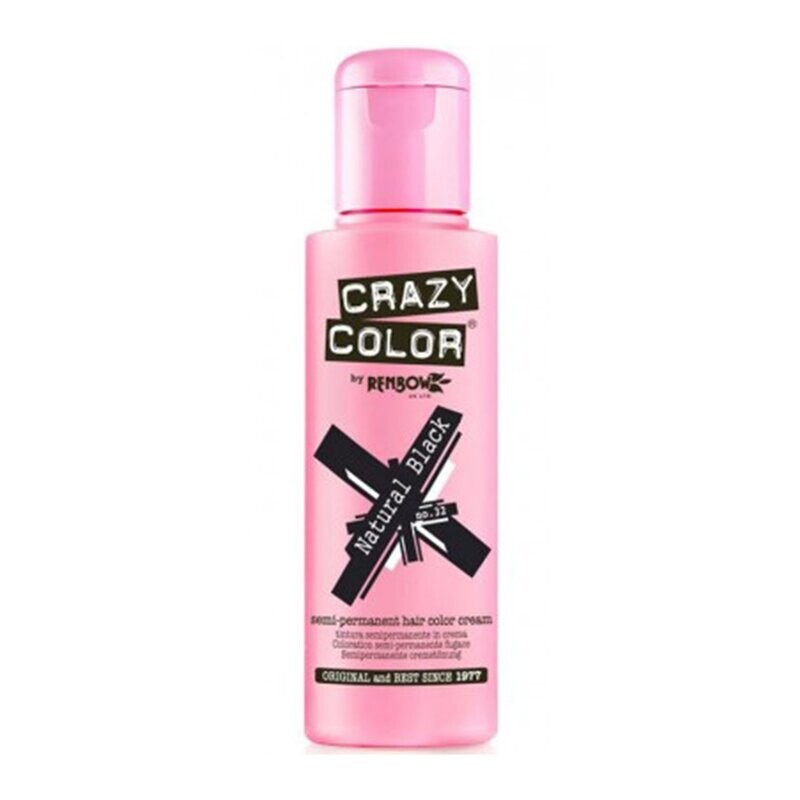 Crazy Color Semi-Permanent Vegan Hair Colour -NATURAL BLACK