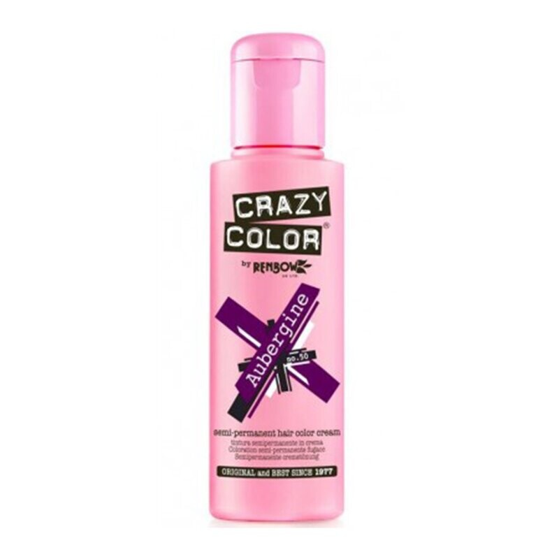 Crazy Color Semi-Permanent Vegan Hair Colour- AUBERGINE