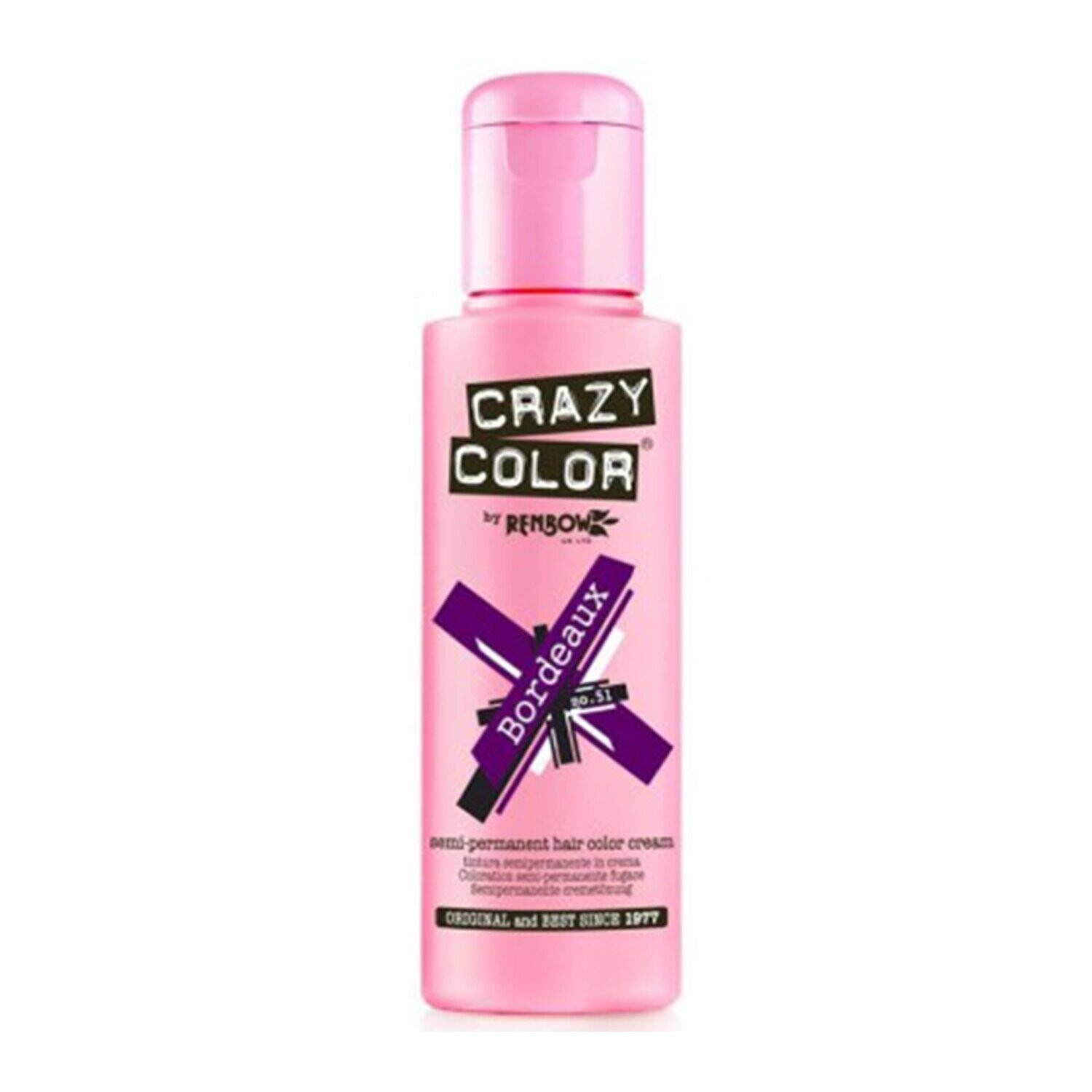 Crazy Color Semi-Permanent Vegan Hair Colour- BORDEAUX