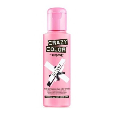 Crazy Color Semi-Permanent Vegan Hair Colour- SILVER