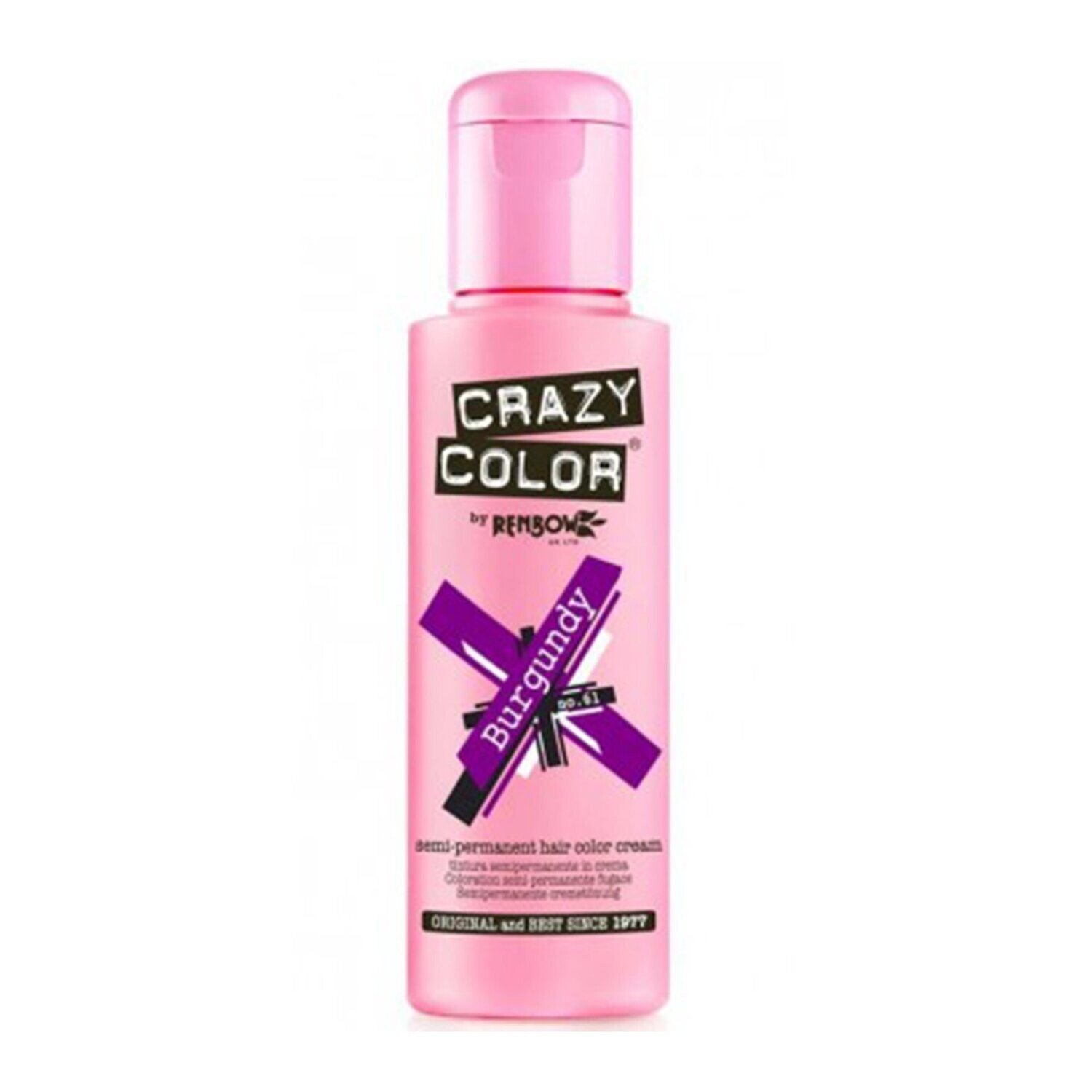 Crazy Color Semi-Permanent Vegan Hair Colour- BURGUNDY