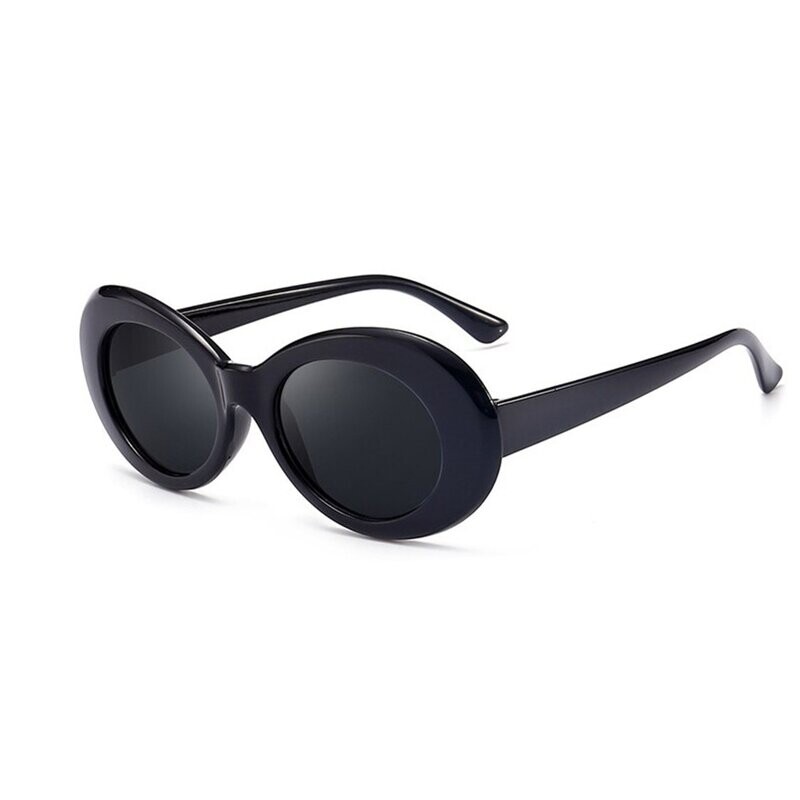 Kurt Oval Sunglasses- Black