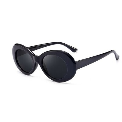 Kurt Oval Sunglasses- Black