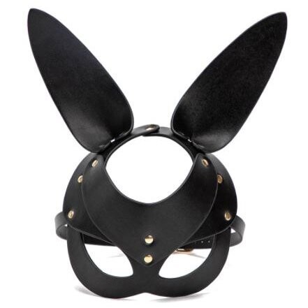 Faux Leather Bunny Mask