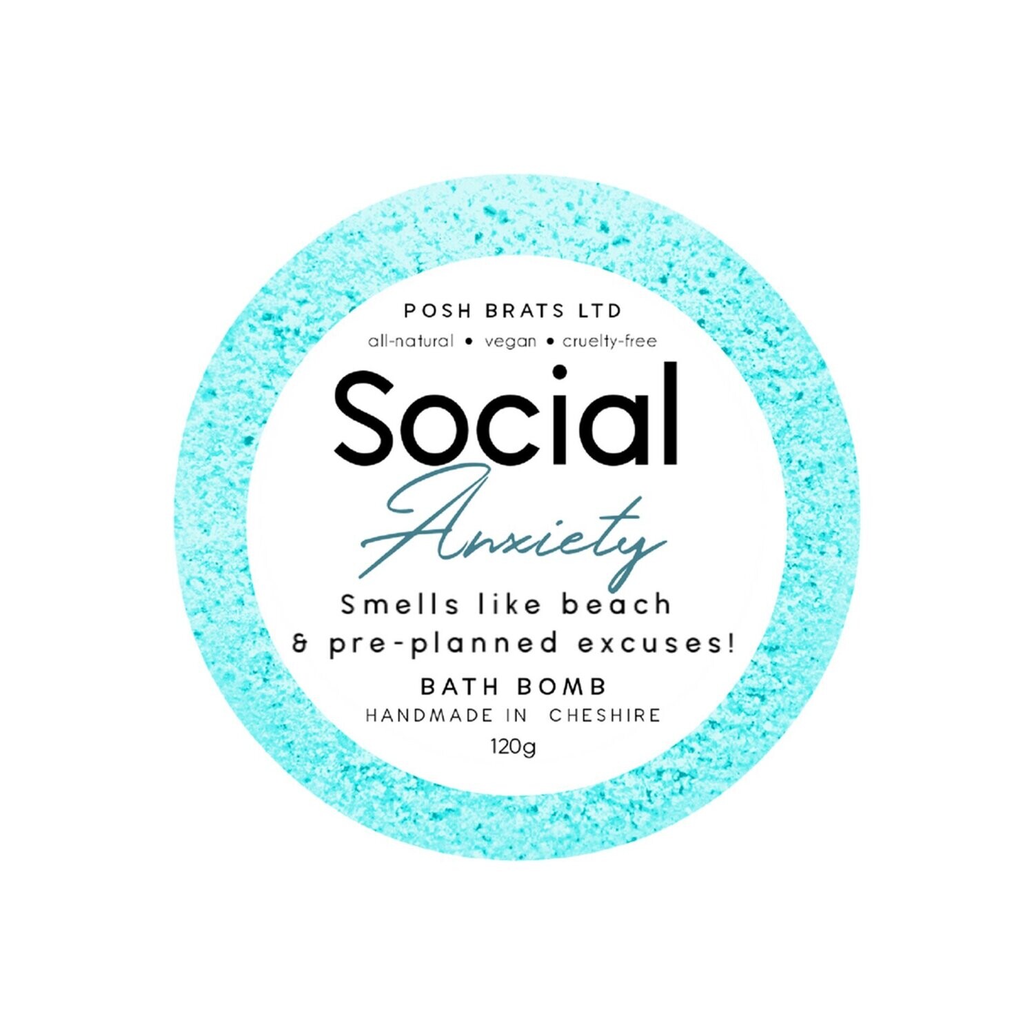 Posh Brats Social Anxiety Bath Bomb 120g