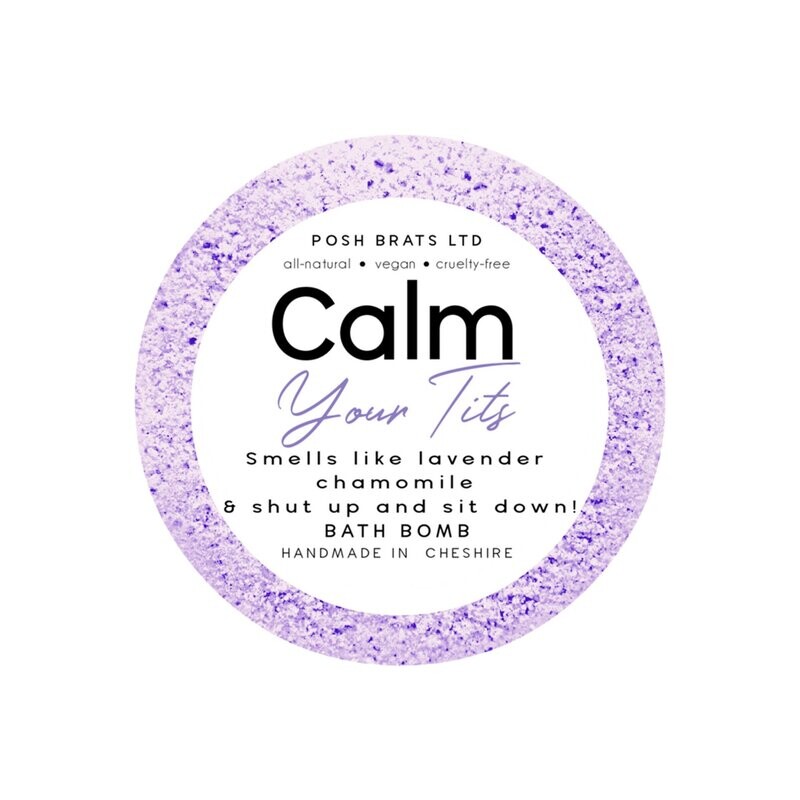 Posh Brats Calm Your Tits Bath Bomb 120g