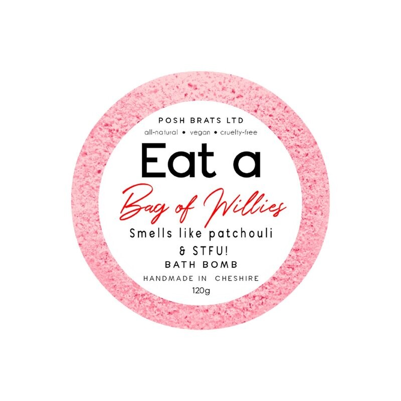 Posh Brats Eat a Bag of Willies Bath Bomb 120g