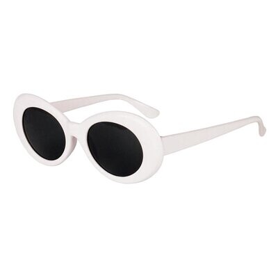 Kurt Oval Sunglasses- White