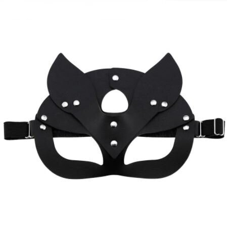 Faux Leather Cat Mask