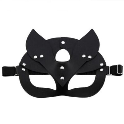Faux Leather Cat Mask
