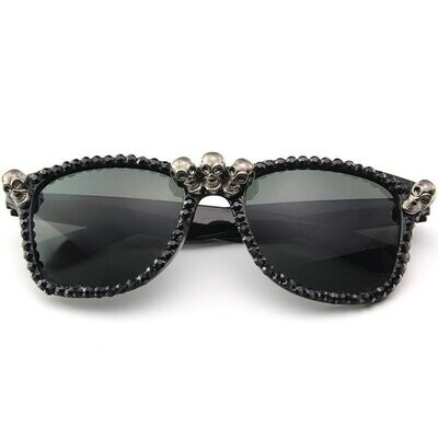 Goth Rhinestone Skull Sunglasses